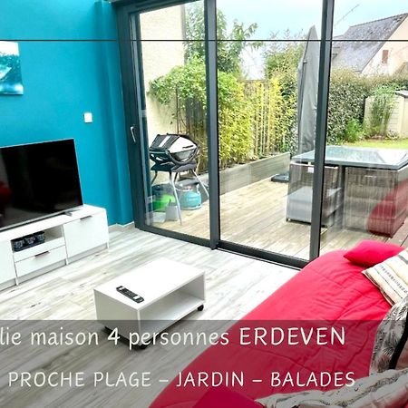 Jolie Petite Maison A 500M De La Plage D'Erdeven Bagian luar foto