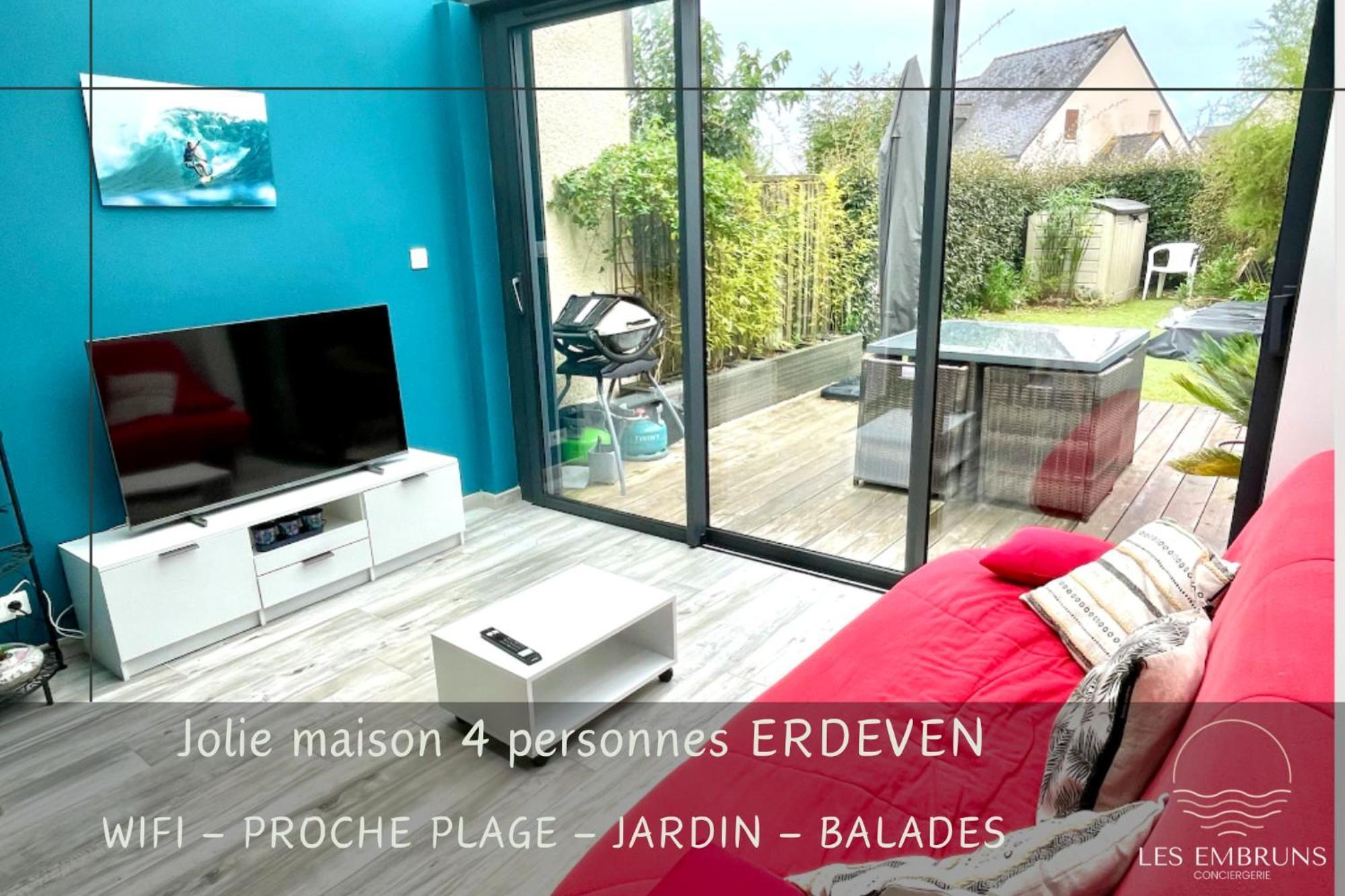 Jolie Petite Maison A 500M De La Plage D'Erdeven Bagian luar foto